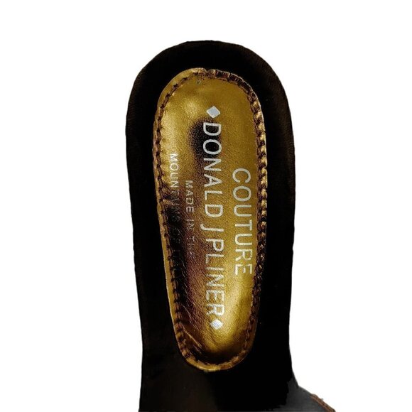 COUTURE DONALD J PLINER Bronze Leather and Velvet - Picture 8 of 12